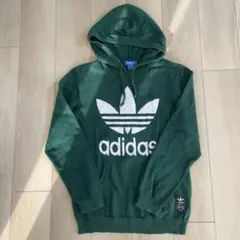 adidas アディダス ニットパーカー 長袖 グリーン レディース M
