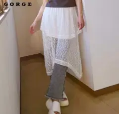 GORGE レーススカート ホワイト 白