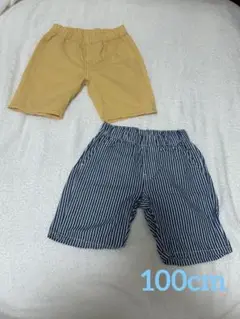 UNIQLO ハーフパンツ2点セット（黄色・ストライプ）