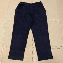 【極美品】familiar ロングパンツ ブラックウォッチ チェック120cm