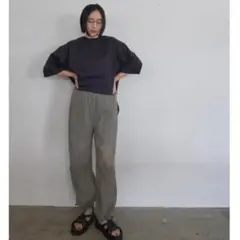 RILATO新品★コットンメッシュタックパンツ(M)