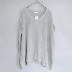 【新品】GU　ジーユー　半袖Vネックボクシーセーター　Mサイズ