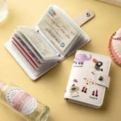 カードケース PUレザー 20ページ ID入れ クレジットカード ポイントカード