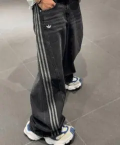 超希少‼️ 30インチ adidas ファイヤーバードデニム ブラック