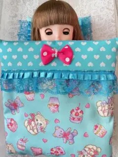 メルちゃん ソランちゃん ネネちゃん 布団 セット ねこさん くまさん ブルー①