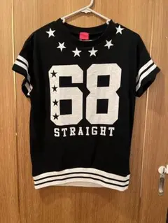 星柄 ブラックTシャツ 150