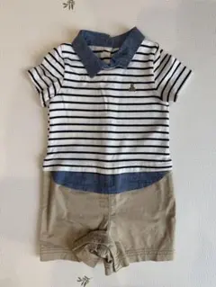 GAP ストライプロンパース 12-18ヶ月