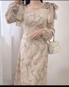 shein リボン　ワンピース　パーティー snidel スナ系