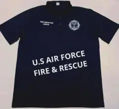 米軍放出品 ミリタリー ポロシャツ USA アメリカ 古着 レスキュー 消防士