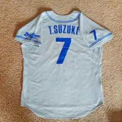 横浜DeNAベイスターズ - 横浜ベイスターズ　鈴木尚典　7 復刻レプリカユニフォーム　ホーム　刺繍　L 横浜DeNAベイスターズ - 横浜ベイスターズ 鈴木尚典 7 復刻