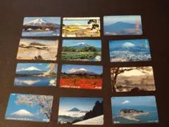 NTT 富士山 テレホンカード 12枚セット Used