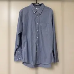 ［夏物SALE］ギンガム青チェックシャツ