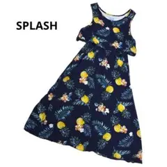スプラッシュ Splash ハイビスカス パイナップル ノースリーブ ワンピース