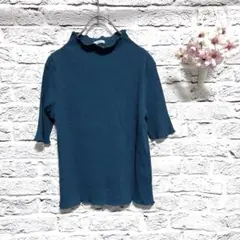 ESSEME ファネルネックニット 【美品】インディゴカラー