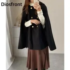 Diosfront ダブルボタンポンチョコート