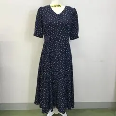 Apuweiser-riche アプワイザーリッシェ 水玉柄 Vネックワンピース
