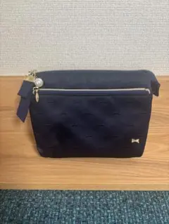 アフタヌーンティーリボン刺繍 ダブルポーチ