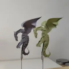 折り紙　ドラゴン　ワイバーン　2体セット