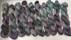 手染めネップ中細毛糸　マレフィセント　50g×10個セット　即購入OK 8️⃣
