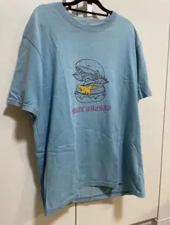 Gonz Burger Tシャツ 水色 ハンバーガーデザイン Lサイズ