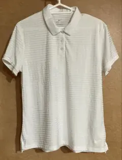 美品［Nike］＊DRI-FIT＊ポロシャツ ホワイトストライブ　XXL