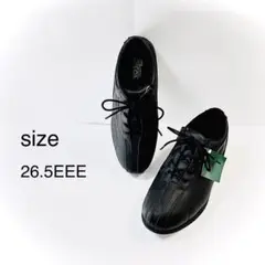 レースアップスニーカー ブラック26.5EEE