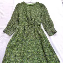 【美品】アーガ　ヤマダヤ　ロングワンピース　ボタニカル　総柄　Mサイズ