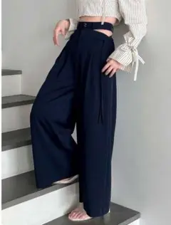 dazzlin サイドオープンパンツ ネイビー
