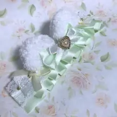 [G26b]おまんじゅう用くま耳ヘッドドレス[ライム]