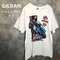GILDAN レーシングTシャツ ホワイト
