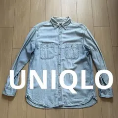 【使用感あり】ユニクロ デニムシャツ ワークシャツ