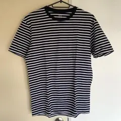 UNIQLO ネイビー/ホワイト　ボーダー　 Tシャツ　 M