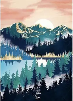 TRRCEPOS 30×40CMダイヤモンドアート 風景、5D DIYモザイク