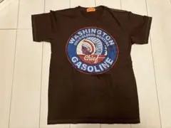 WakeUp! ブラウン Tシャツ Mサイズ ガソリンスタンドデザイン