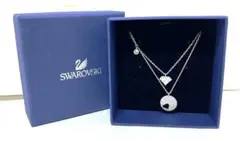 54 Swarovski スワロフスキー ダブルチェーン ネックレス 2連