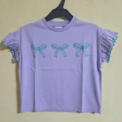 新品 BREEZE リボン刺繍Tシャツ 110cm