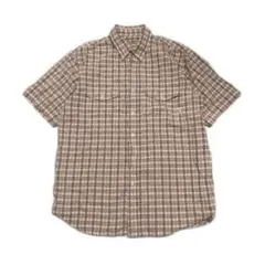 00s L.L.Bean seersucker B.D check shirt