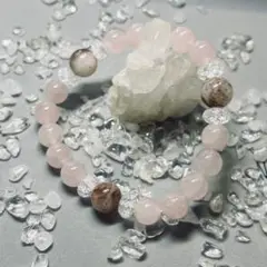 天然石　ブレスレット　スーパーセブン×ローズクォーツ
