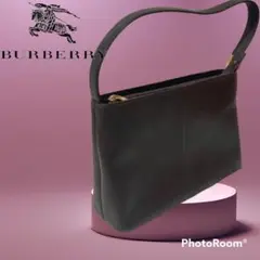 ②バーバリー ノバチェック レザー ショルダーバッグ ブラウン