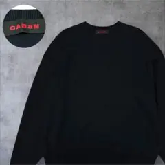 CABaN コットンカシミヤ クルーネックプルオーバー ダークネイビー サイズS