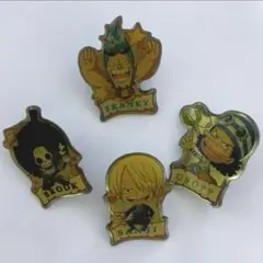 【ジャンク品】ワンピース ピンバッジ サンジ ブルック ウソップ フランキー
