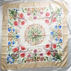 GUCCI スカーフ 花柄 シルク 大判