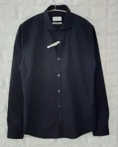★　MainWear　★　ネイビー 長袖シャツ 　　　ボタンダウン　M