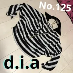 No.125 d.i.a 肩出し シャギーニット ドルマン ボーダー