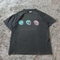 90s USA製 オニータ XL シングルステッチ 貝殻プリント 黒 フェード