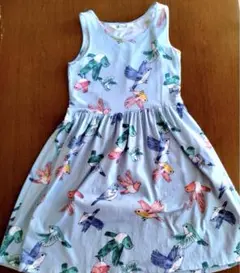 H&M 鳥柄ノースリーブワンピース　134/140