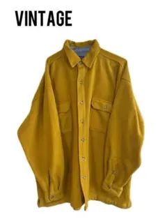 North Crest Vintage フリースシャツジャケット　イエロー