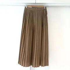 【美品】N.O.R.C ノーク ベージュ ドット柄 プリーツロングスカート