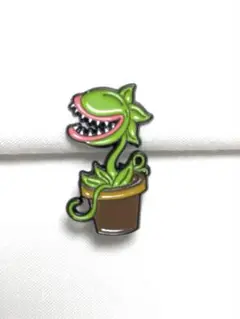 食虫植物　観葉植物　パックンフラワー　ピンバッチ