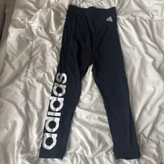 adidas ブラック レギンス Ｍ　8部丈